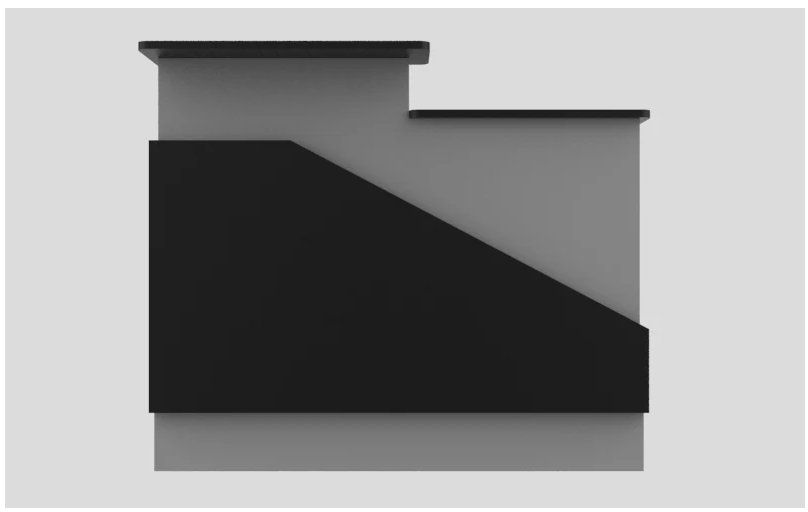 CHECKOUT - Sales Counter w/ Angled Back 3FT