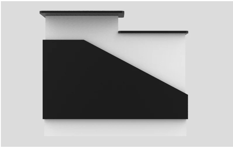 CHECKOUT - Sales Counter w/ Angled Back 3FT