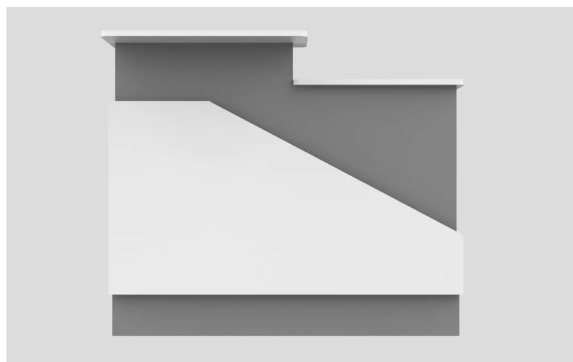 CHECKOUT - Sales Counter w/ Angled Back 3FT