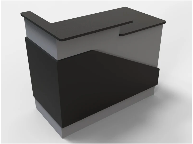 CHECKOUT - Sales Counter w/ Angled Back 3FT