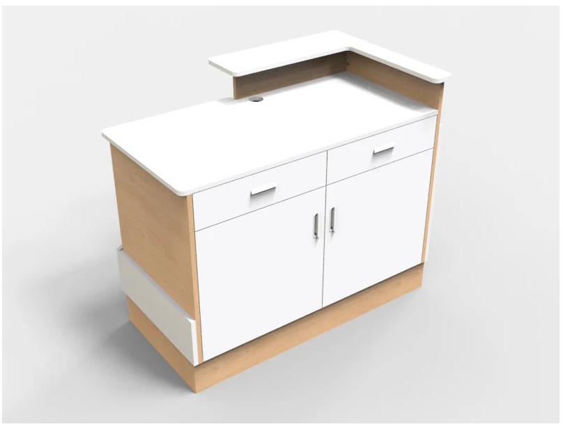 CHECKOUT - Sales Counter w/ Angled Back 3FT