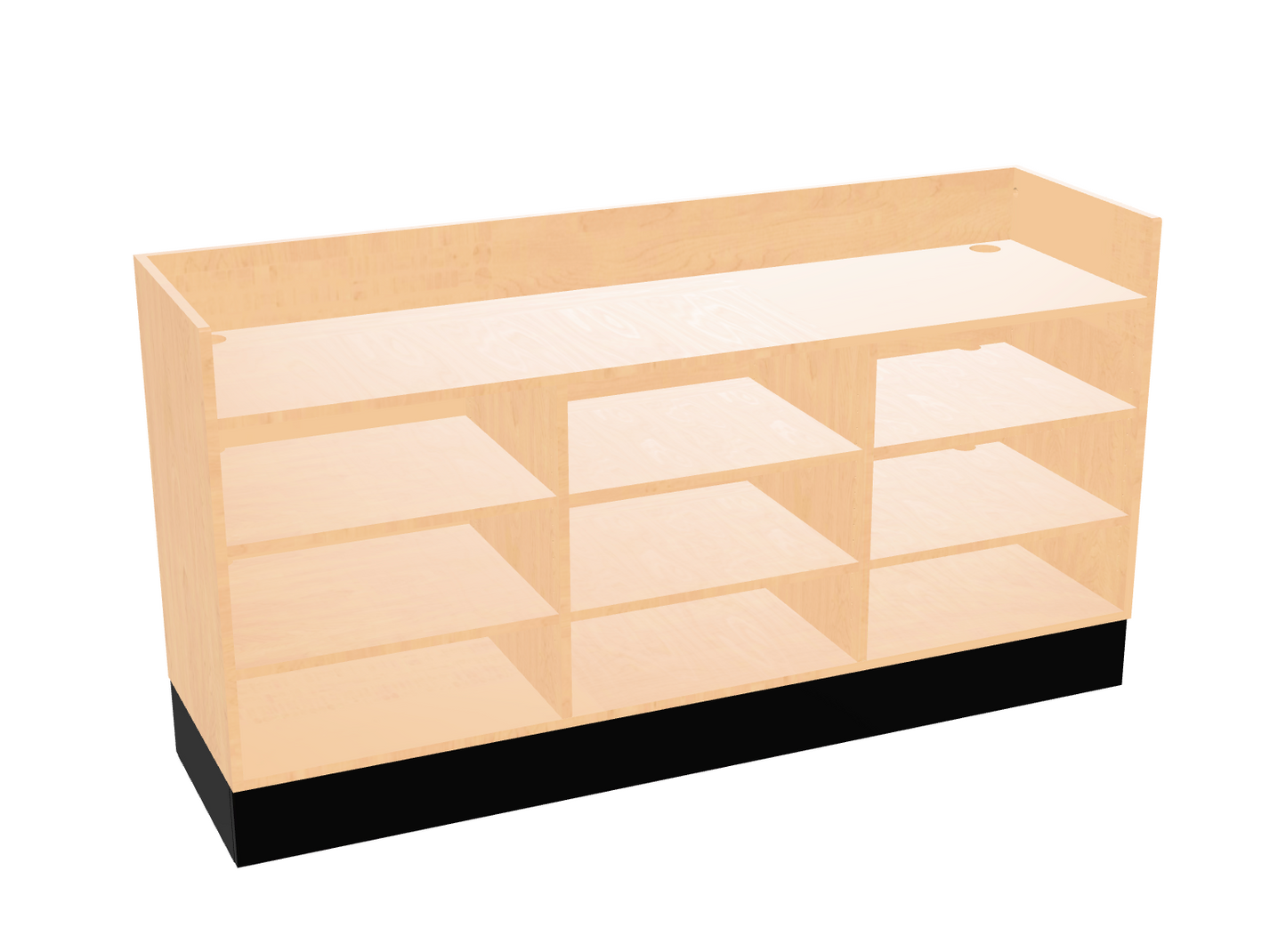 CHECKOUT -Deluxe FLAT TOP Point of Sale Counter — 6ft Modern Retail Checkout Counter