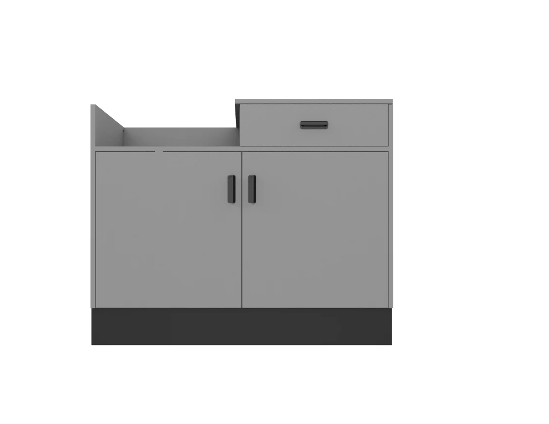 CHECKOUT - Deluxe Sales Counter w/ Register Bay 4FT