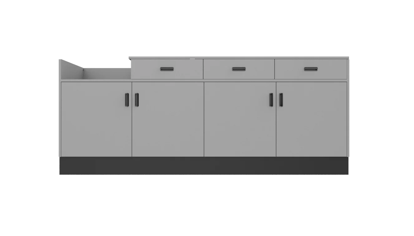 CHECKOUT - Deluxe Sales Counter w/ Register Bay 8FT