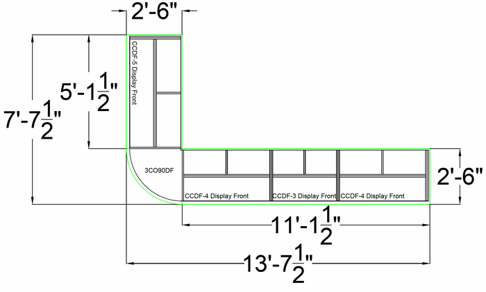 CHECKOUT - L-Shaped Point of Sale Counter — Modern Retail Checkout Display Counter