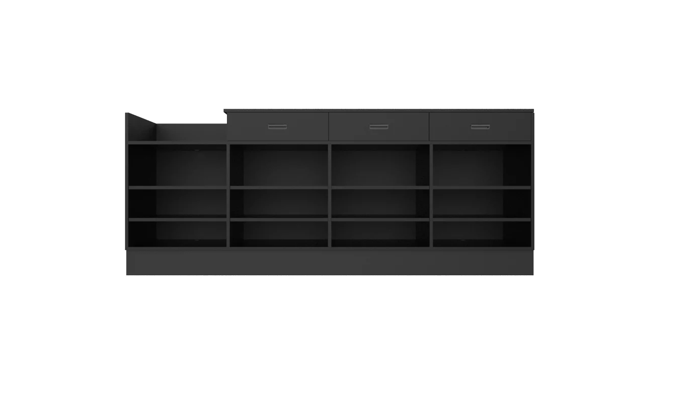 CHECKOUT -  Register Bay Point of Sale Counter — 8ft Retail Checkout Counter