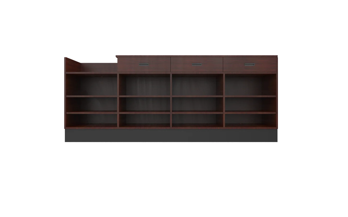 CHECKOUT -  Register Bay Point of Sale Counter — 8ft Retail Checkout Counter