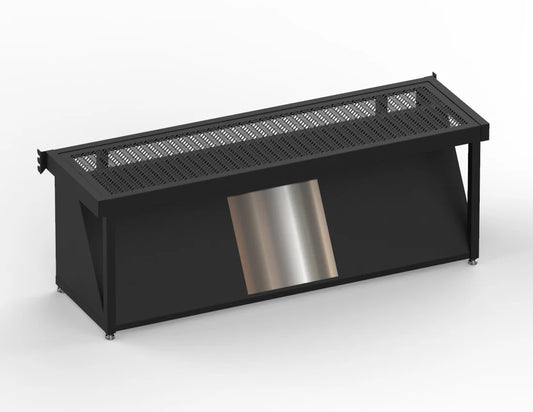 Modern Shoe Gondola Display — Industrial Metal Retail Fixture