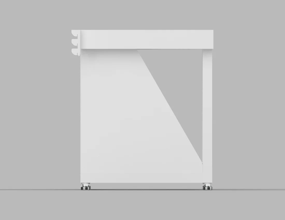 Modern Shoe Gondola Display — Industrial Metal Retail Fixture