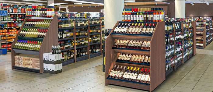 RACK - 3-Tier Tilted Wine Rack Display