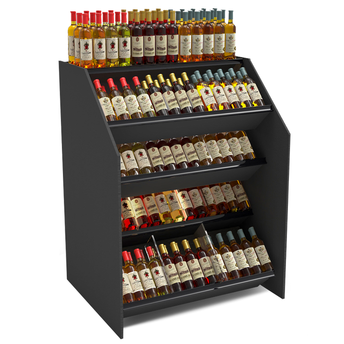 RACK - 4-Tier Tilted Wine Rack Display