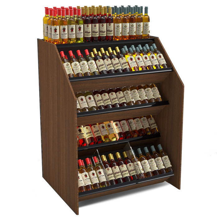 RACK - 4-Tier Tilted Wine Rack Display