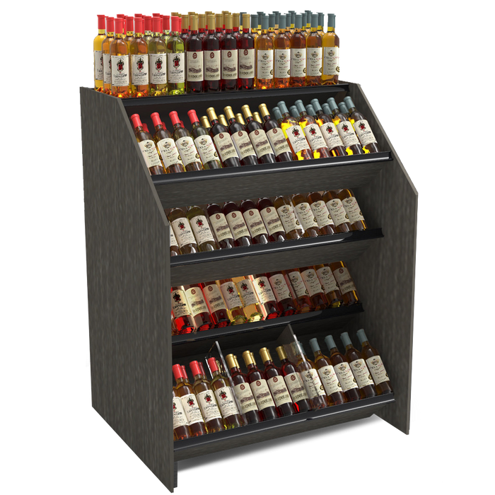 RACK - 4-Tier Tilted Wine Rack Display