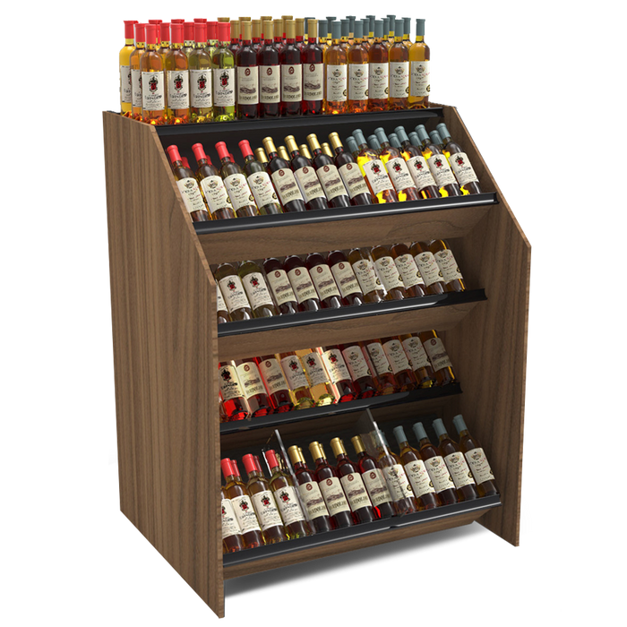 RACK - 4-Tier Tilted Wine Rack Display
