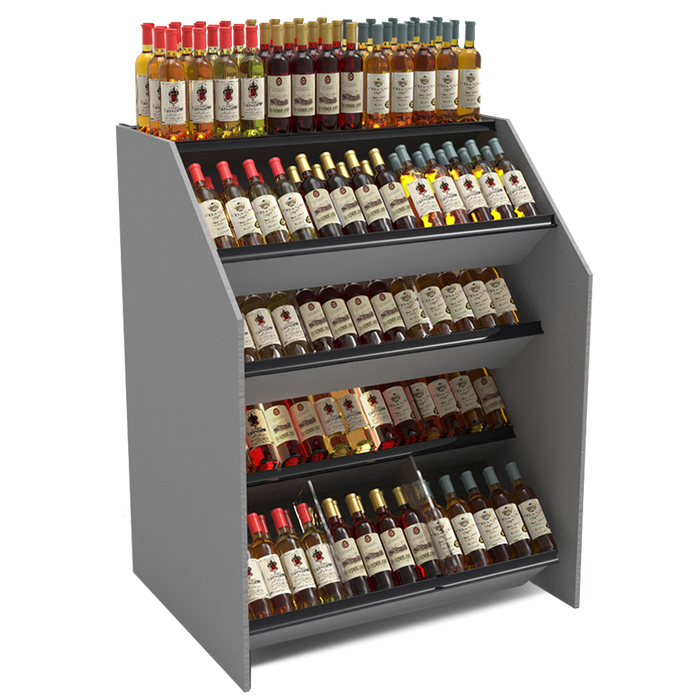 RACK - 4-Tier Tilted Wine Rack Display