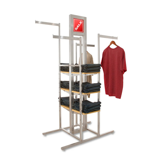 RACK - Column Rack — Multi-Tier Retail Display Stand for Apparel & Folded Merchandise