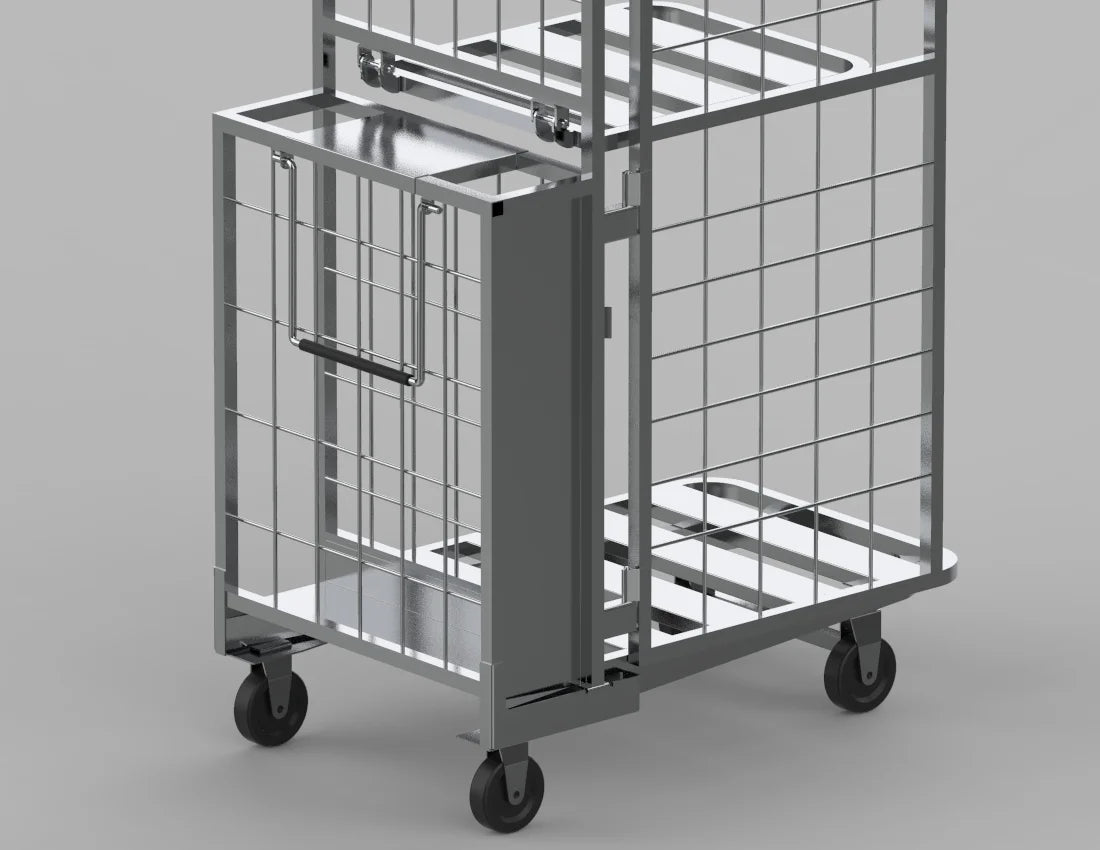 Heavy-Duty Rocket Cart — Industrial Folding Roll Cage Trolley with Wheels