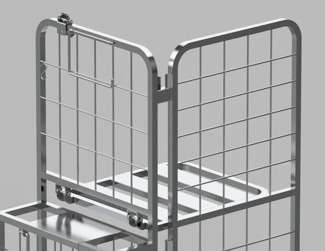 Heavy-Duty Rocket Cart — Industrial Folding Roll Cage Trolley with Wheels