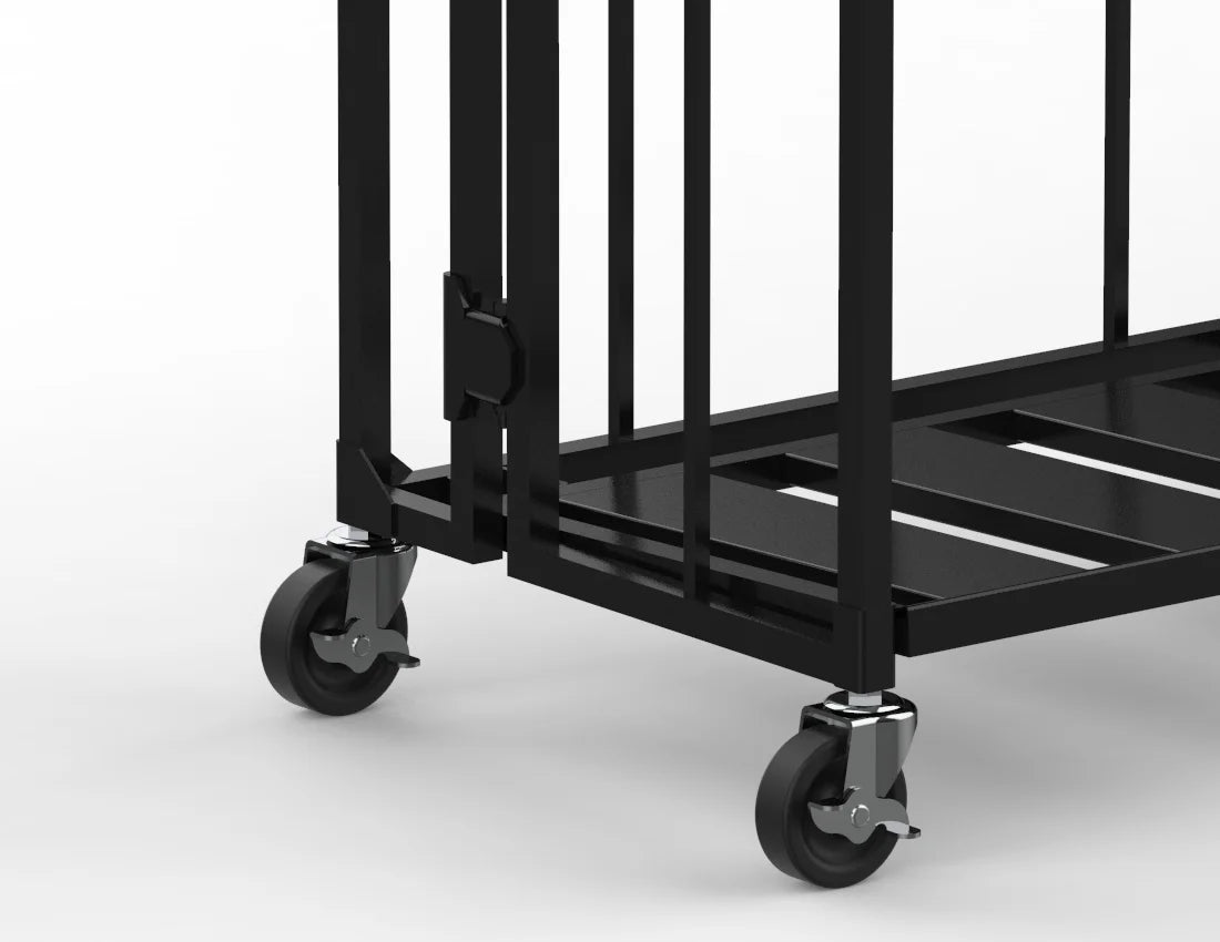 Heavy-Duty Tote Cart — Industrial Two-Tier Rolling Storage Trolley
