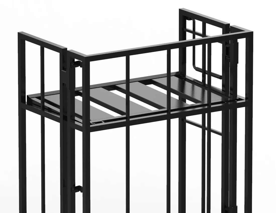 Heavy-Duty Tote Cart — Industrial Two-Tier Rolling Storage Trolley