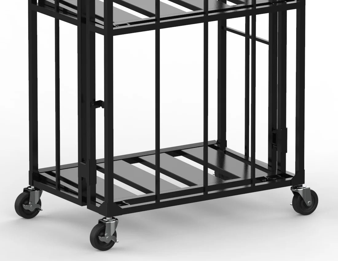 Heavy-Duty Tote Cart — Industrial Two-Tier Rolling Storage Trolley