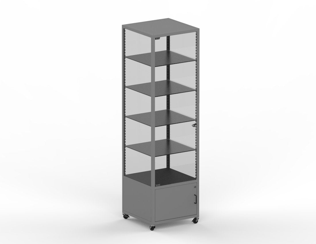 Display Cabinet with Lockable Storage — Modern Retail Showcase Unit