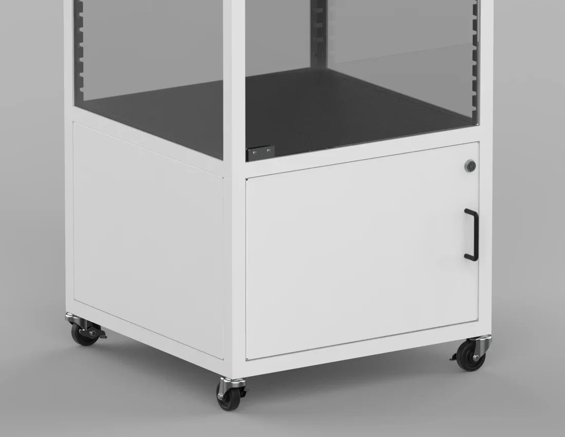 Display Cabinet with Lockable Storage — Modern Retail Showcase Unit