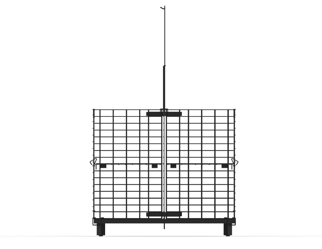 Adjustable Metal Dump Bin with Sign Holder — Heavy-Duty Retail Display Basket