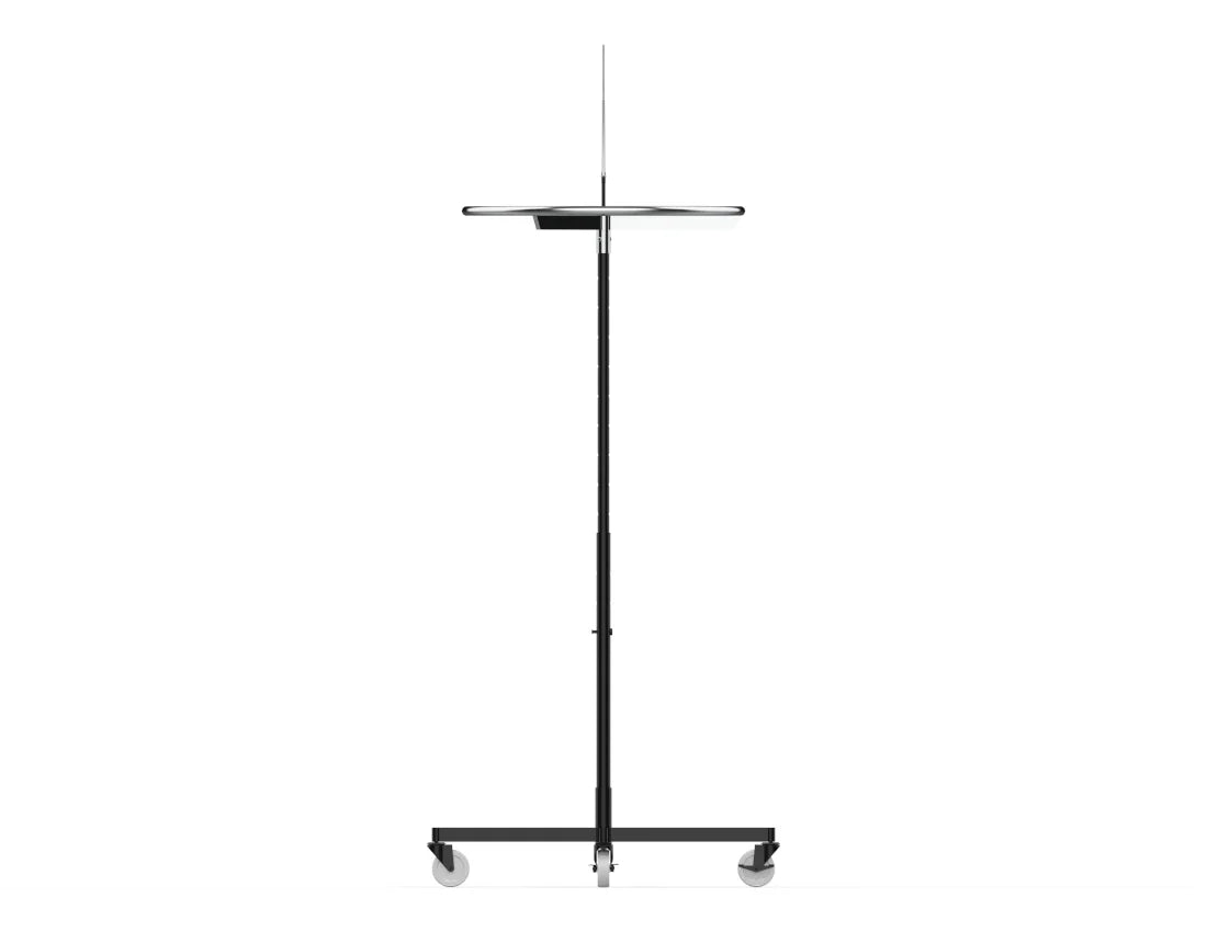 Round Adjustable Garment Rack with Sign Holder — Heavy-Duty Rolling Display Stand