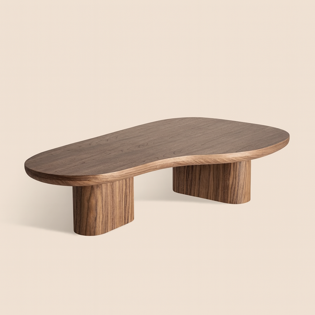 LUCIA  -  Organic-Shaped Wooden Coffee Table
