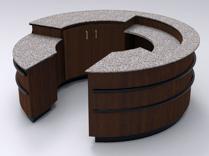 CHECKOUT -  Curved Point of Sale Counter — Premium 3-Piece Reception & Checkout Station