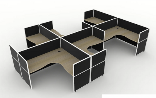 LILLY - L SHAPE QUAD WORK STATION