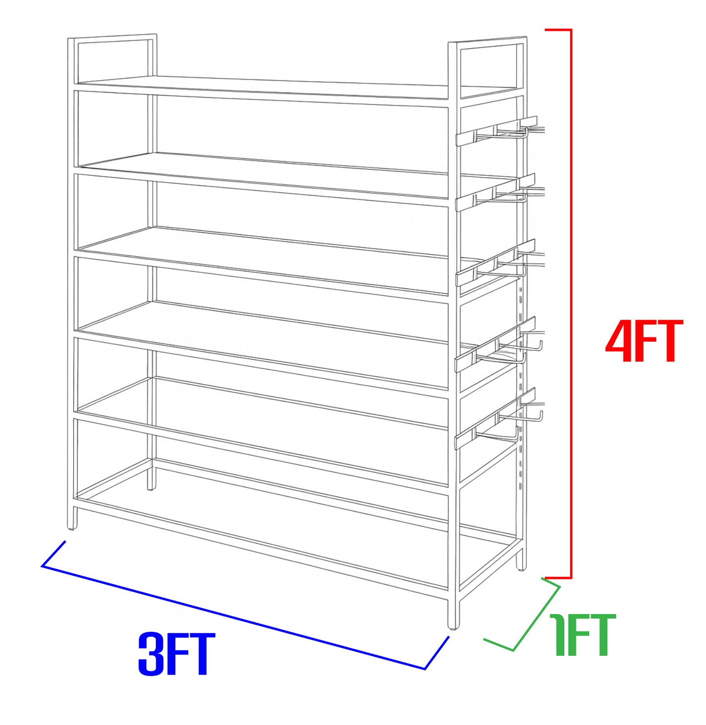 DITA - RETAIL SHELF WITH HOOK