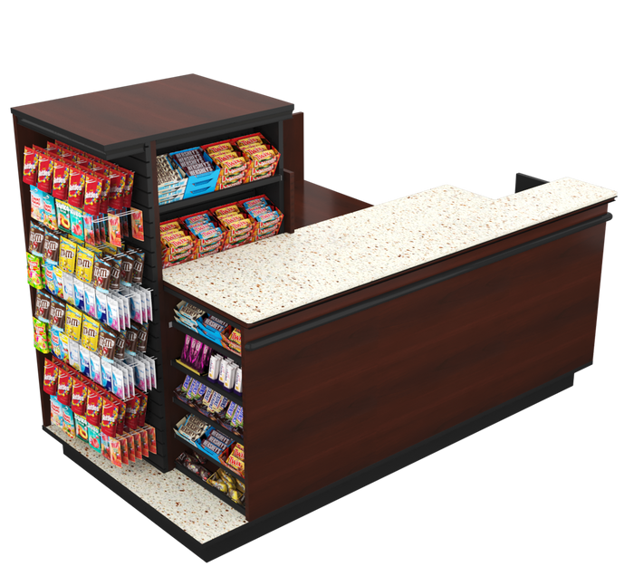 CHECKOUT- Compact Checkout with 3-Sided Merchandising - 5ft