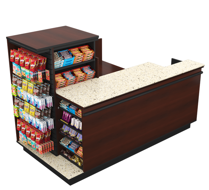 CHECKOUT- Compact Checkout with 3-Sided Merchandising - 5ft