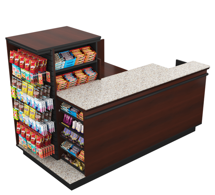 CHECKOUT- Compact Checkout with 3-Sided Merchandising - 5ft
