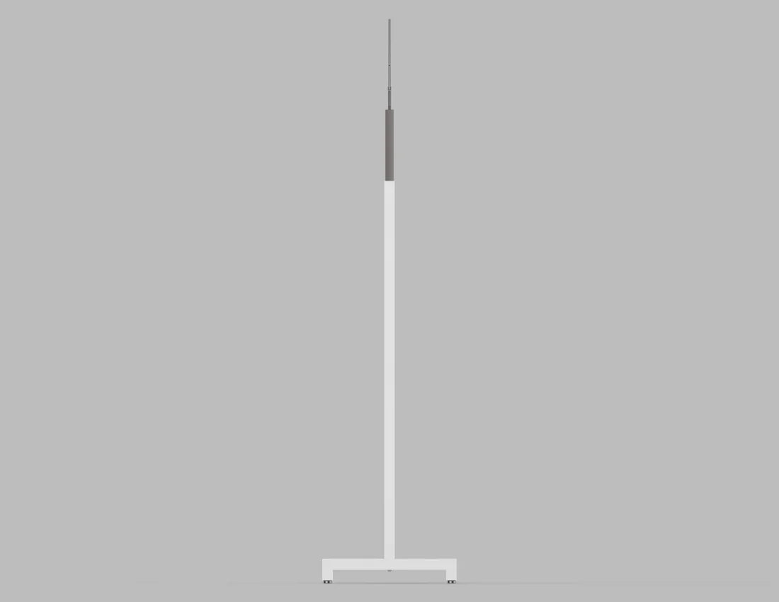 Adjustable Straight Bar Garment Rack with Sign Holder — Modern Retail Display Stand