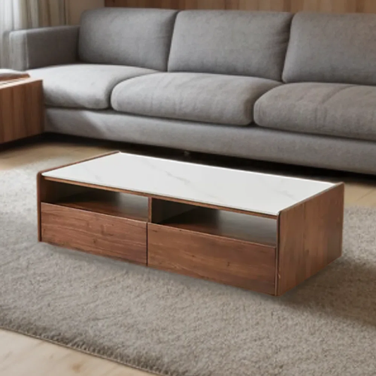 LUKA  -  GLASS TOP COFFEE TABLE