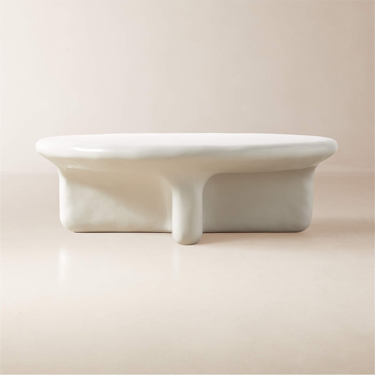WESTON - Round Ivory Resin Coffee Table