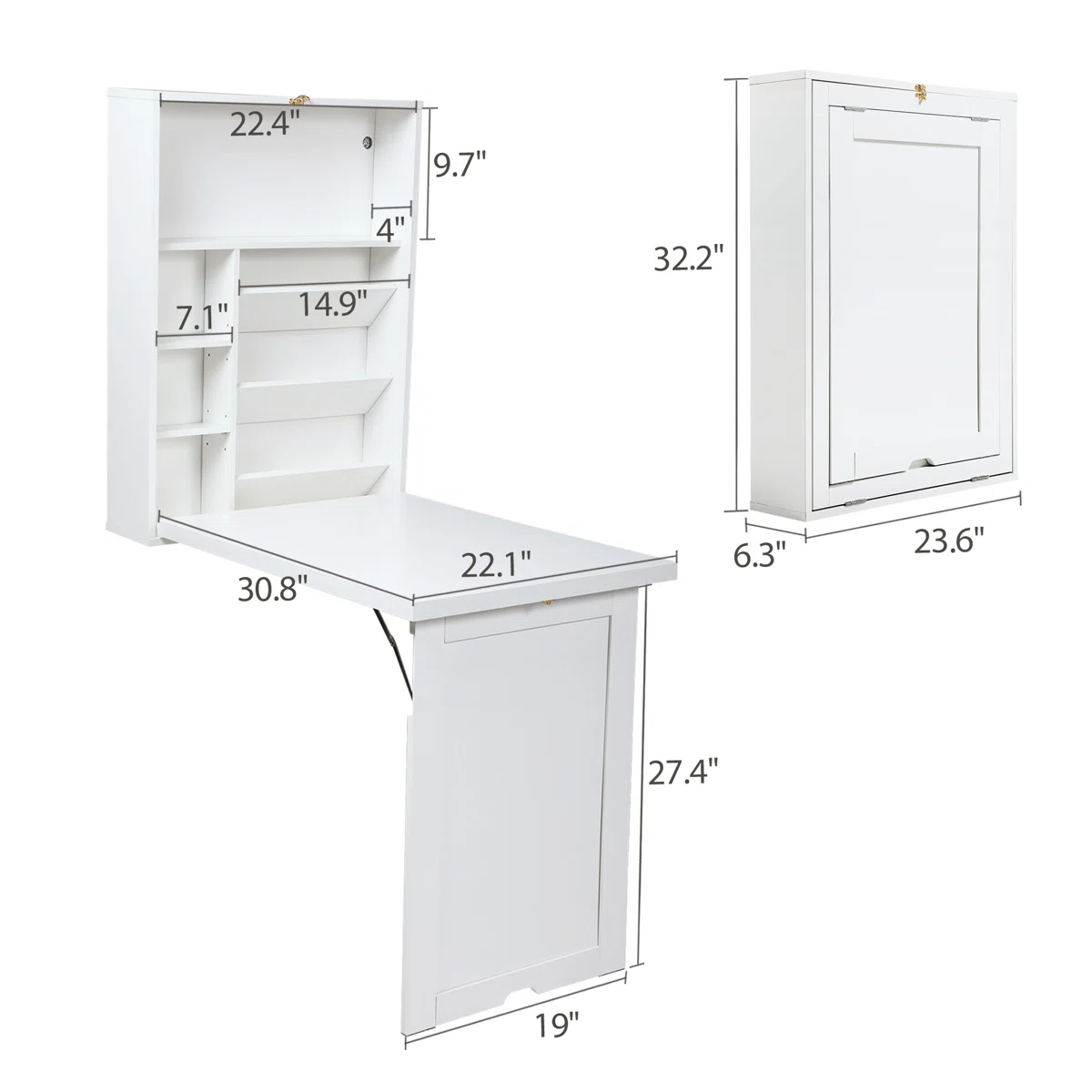 LOGAN - Wall-Mounted Folding Desk