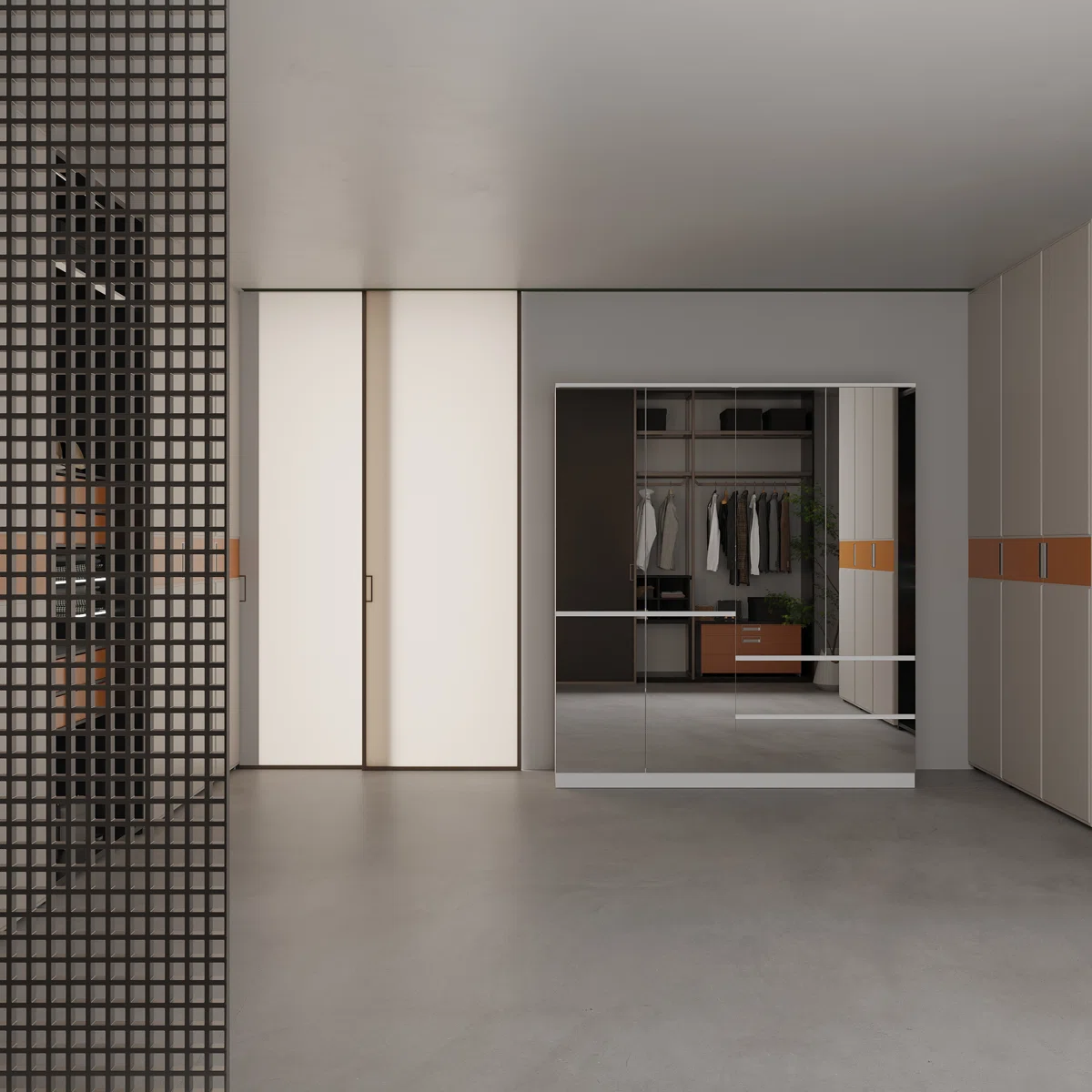 JOSHUA -  Full-Length Mirrored Wardrobe