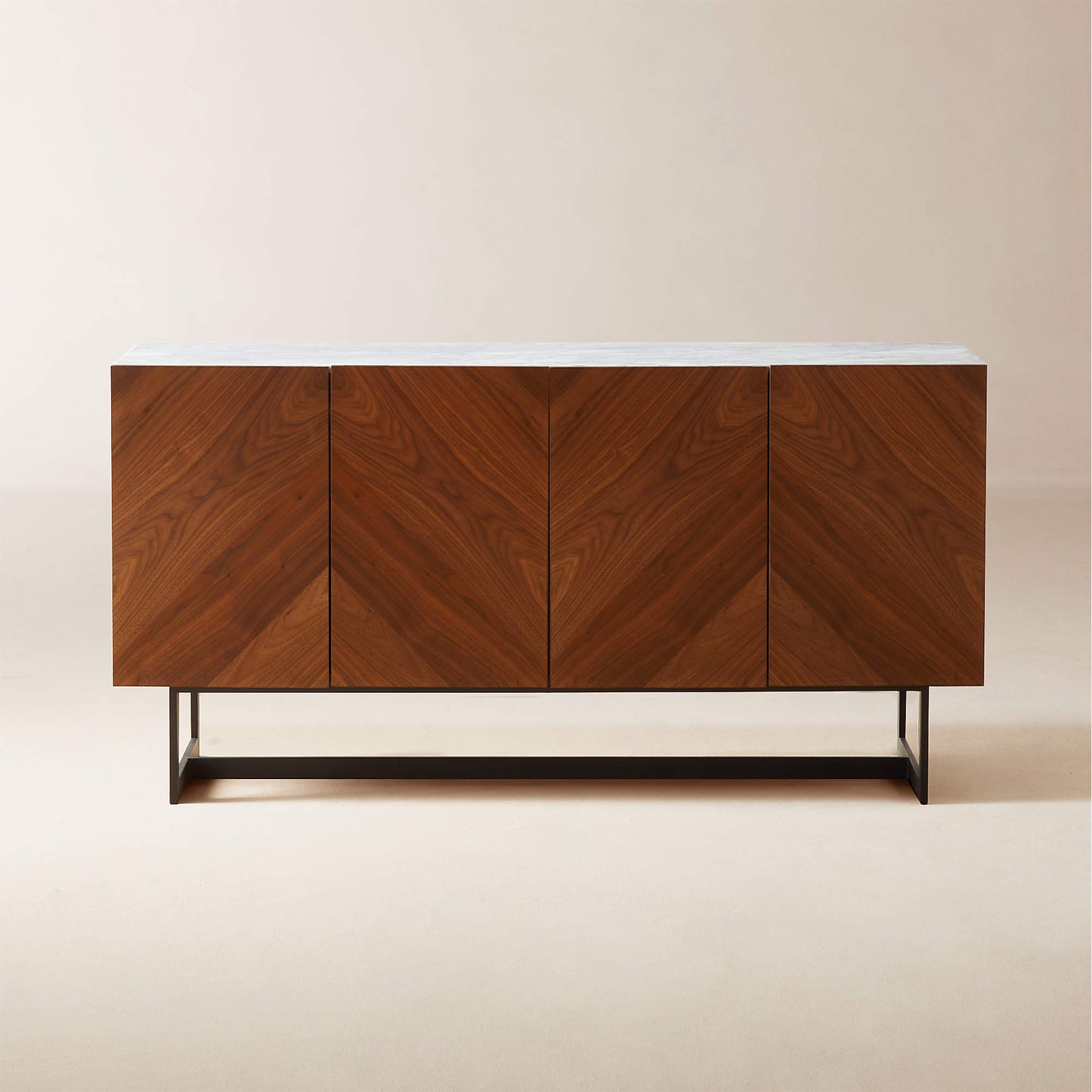 HUDSON - Media Console With Marble Top