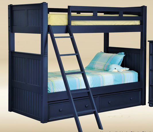 GABRIEL - Beadboard Twin Over Twin Bunk Bed