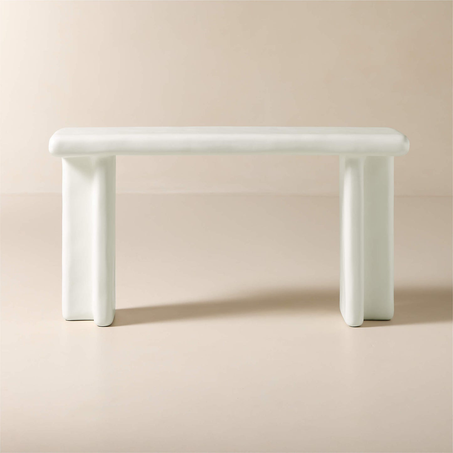 ELANOR - Ivory Resin Console Table