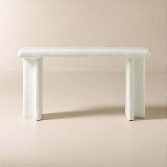 ELANOR - Ivory Resin Console Table