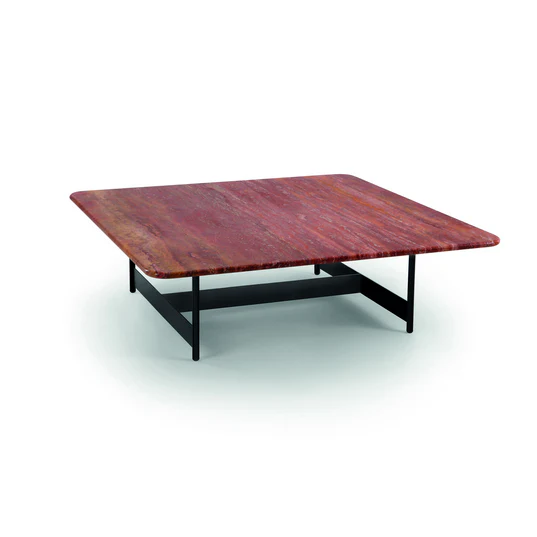 LUNA - Stone Top Modern Coffee Table - SQUARE