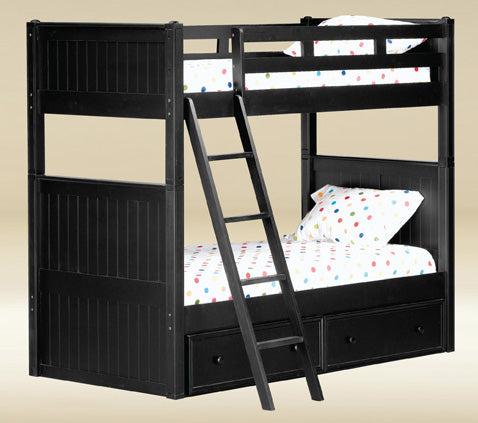 GABRIEL - Beadboard Twin Over Twin Bunk Bed