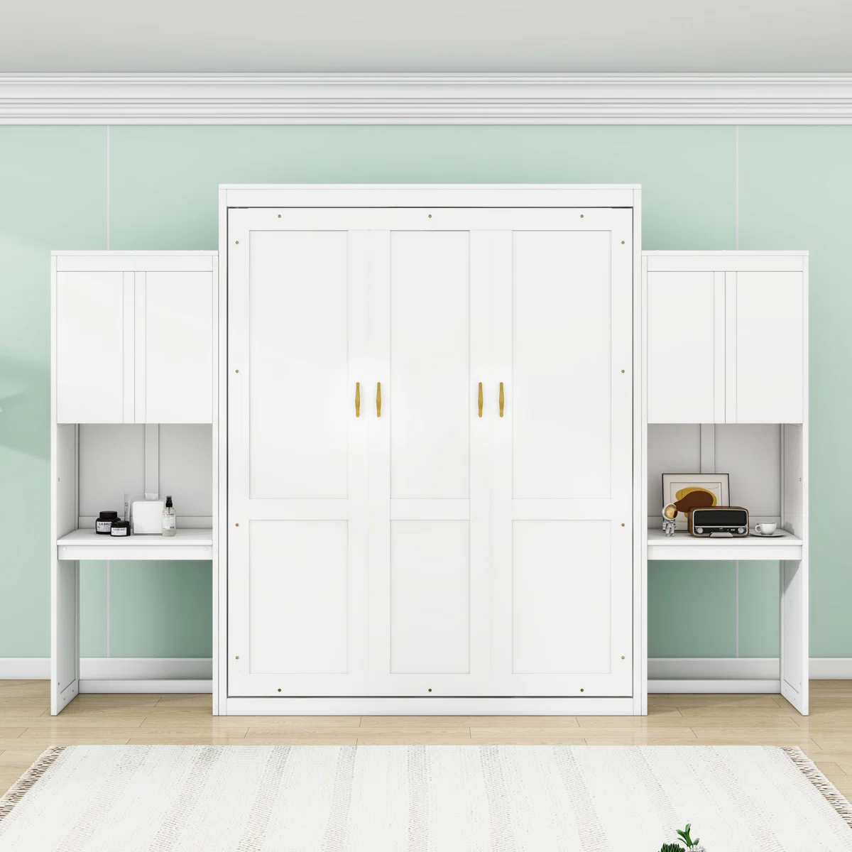 MAYA - Murphy Bed with Desk, Vanity and Shelves