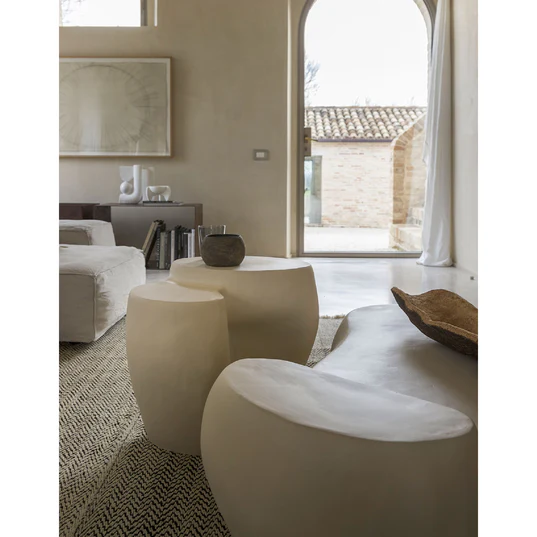 SOPHIA - Organic-Shaped Stoneware Coffee Table - LARGE