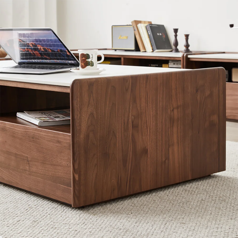 LUKA  -  GLASS TOP COFFEE TABLE